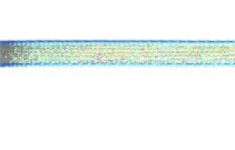 RSK25 7mm Blue-Iridescent Metallic Dazzle Ribbon by Berisfords, 3 mtrs