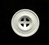 B17320 17mm Natural White Coloured Metal Alloy 4 Hole Button - Ribbonmoon