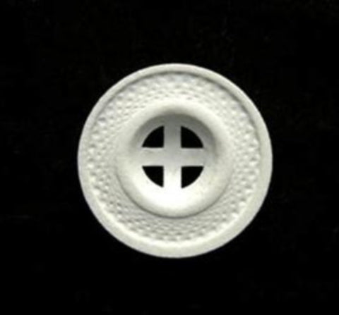 B17320 17mm Natural White Coloured Metal Alloy 4 Hole Button - Ribbonmoon