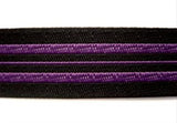 R1998 20mm Violet and Black Striped Woven Jacquard Ribbon - Ribbonmoon