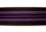 R1998 20mm Violet and Black Striped Woven Jacquard Ribbon - Ribbonmoon