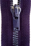 Z3668 56cm Purple Navy Metal Teeth No.3 Open End Zip