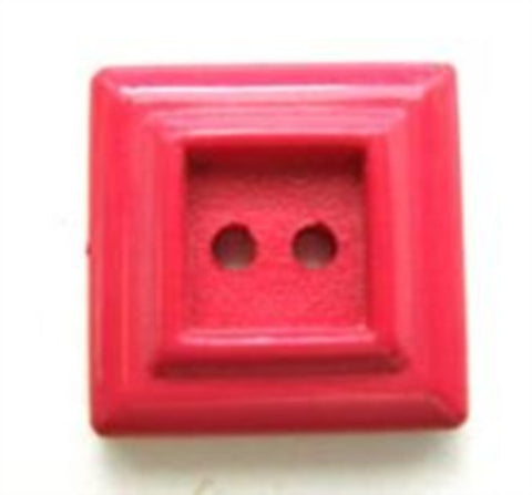 B6348 16mm Deep Coral Pink Matt Centre 2 Hole Button - Ribbonmoon