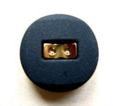 B10898 19mm Matt Navy and Metallic Gold Gilded Centre Shank Button - Ribbonmoon