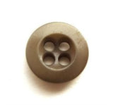 B8824 14mm Misty Grey Green Trouser or Brace Type 4 Hole Button - Ribbonmoon