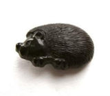 B13039 19mm Black Hedgehog Shape Novelty Shank Button - Ribbonmoon
