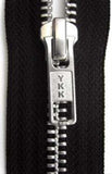 Z4764 25cm Black YKK Metal Teeth No.5 Open End Zip - Ribbonmoon
