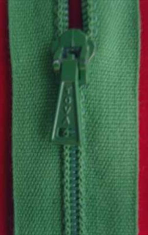 Z0448 40cm Pastel Leaf Green Nylon Pin Lock No.3 Closed End Zip - Ribbonmoon
