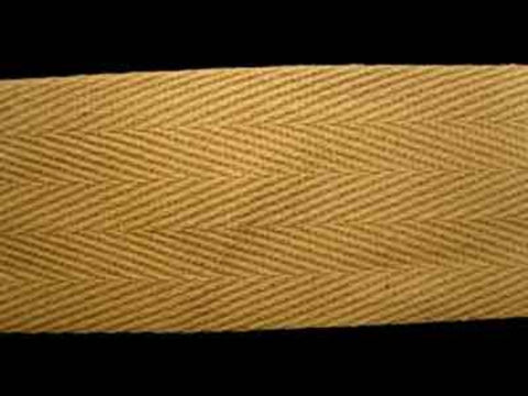 WTAPE33 38mm Golden Sand Herringbone Twill Tape 100% Cotton Webbing - Ribbonmoon