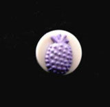 B15124 12mm Lilac Pineapple Design Novelty Shank Button - Ribbonmoon