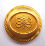 B14604 22mm Deep Gold Metal Alloy Shank Button - Ribbonmoon