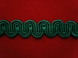 FT279C 13mm Forest Green Rachel Braid Trimming Clearance