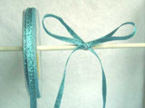 R6349 6mm Turquoise Blue Metallic Lame Ribbon - Ribbonmoon