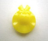 B14234 18mm Yellow Bonnet Shaped Novelty Shank Button - Ribbonmoon