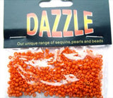 BEAD32 2mm Orange Glass Rocialle Beads, size 8/0 - Ribbonmoon