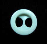 B16311 16mm Aqua Button with 2 Large Holes - Ribbonmoon