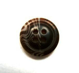 B16592 15mm Dark Brown and Beige Bone Sheen 4 Hole Button - Ribbonmoon