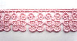 L464 19mm Rose Pink Guipure Butterfly Lace - Ribbonmoon
