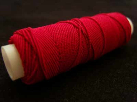 SHIRRING57 Cardinal Red Shirring Elastic, 20 Metre Spool - Ribbonmoon