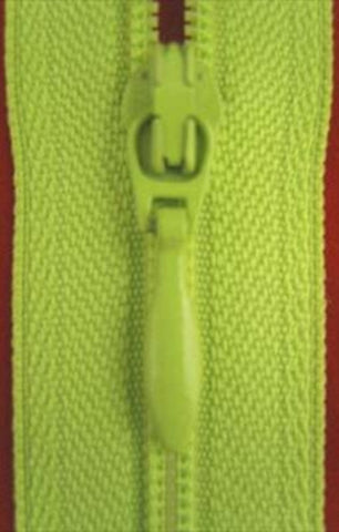 Z2662 YKK 24cm Pale Lime Green Nylon No.3 Closed End Zip