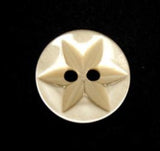 B16124 16mm Cream Tint 2 Hole Polyester Star Button - Ribbonmoon