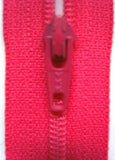 Z1898 YKK 18cm Bright Geranium Pink Nylon No.3 Closed End Zip - Ribbonmoon