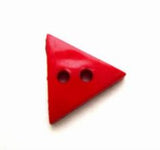 B10128 14mm Red Glossy Nylon Triangle Shaped 2 Hole Button