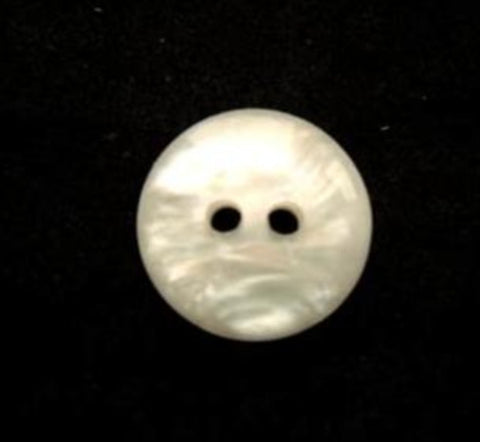 B17093 15mm Antique Ivory 2 Hole Button, Shimmery and Iridescence