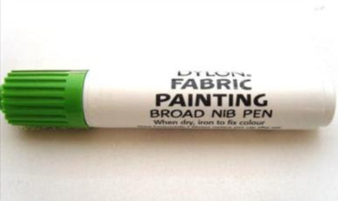 DYLONPENEMRLD Emerald Green Broad Nib Fabric Pen by Dylon - Ribbonmoon