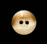 B1979 11mm Cream and Brown Matt Centre Gloss Rim 2 Hole Button - Ribbonmoon