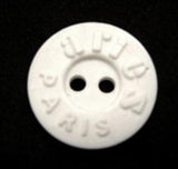B15637 18mm White 2 Hole Button, Lettered Rim - Ribbonmoon