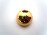 B16076 11mm Gold Gilded Poly Half Ball Shank Button - Ribbonmoon