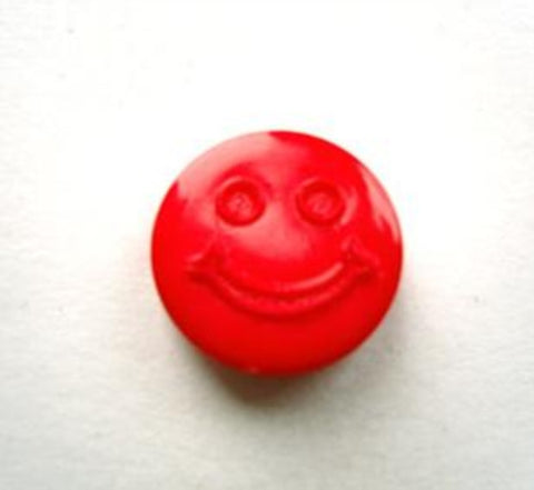 B11528 14mm Red Smiley Face Design Novelty Shank Button - Ribbonmoon