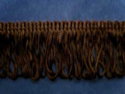FT1183 38mm Cuban Brown Dense Looped Dress Fringe - Ribbonmoon
