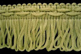 FT1030 33mm Pistachio Mist Green Looped Fringe on a Decorated Braid - Ribbonmoon