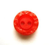 B14043 15mm Flame Orange Chunky 2 Hole Button, Textured Rim - Ribbonmoon