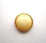 B14967 11mm Domed Primrose and Gilded Gold Poly Shank Button - Ribbonmoon