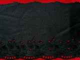 L445 165mm Black Flat Anglaise Lace - Ribbonmoon