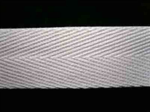 VTAPE31 25mm White Acrylic V Tape Webbing - Ribbonmoon