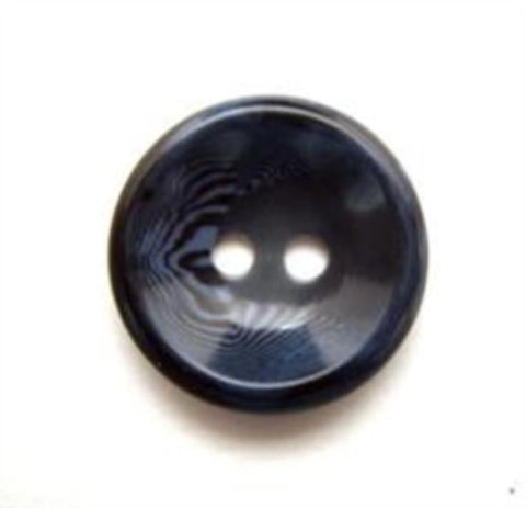 B9825 15mm Tonal Navy Gloss 2 Hole Button - Ribbonmoon