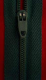 Z0360 46cm Misty Forest Green Nylon Pin Lock No.3 Closed End Zip - Ribbonmoon