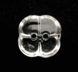 B11618 16mm Clear Glass Effect 2 Hole Button - Ribbonmoon