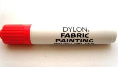 DYLONPENRED Red Broad Nib Fabric Pen by Dylon - Ribbonmoon