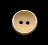 B10572 14mm Ivory and Metallic Silver 2 Hole Button - Ribbonmoon