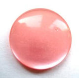 B8921 20mm Coral Pink Pearlised Polyester Shank Button - Ribbonmoon