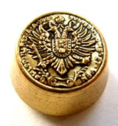 B6044 22mm Very Chunky Antique Gold Metal Alloy Shank Button - Ribbonmoon