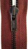 Z3692 50cm Hot Chocolate Brown Metal Teeth No.3 Open End Zip - Ribbonmoon