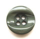 B10764 18mm English Forest Green Glossy Chunky 4 Hole Button - Ribbonmoon