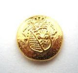 B14914 18mm Gold Heavy Metal Alloy Shank Button, Coat of Arms Design - Ribbonmoon