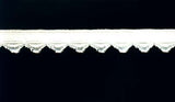 E110 10mm Bridal White Plush Back Elastic, Satin Edged - Ribbonmoon